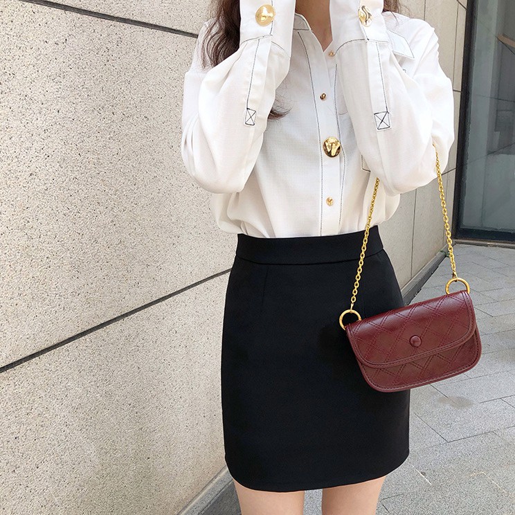 Váy công sở váy bút chì màu đen CR48V01 chất thun umi co dãn | BigBuy360 - bigbuy360.vn