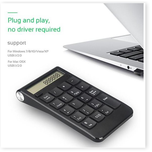 Máy tính Number Pad Wireless LCD Mac windows | BigBuy360 - bigbuy360.vn