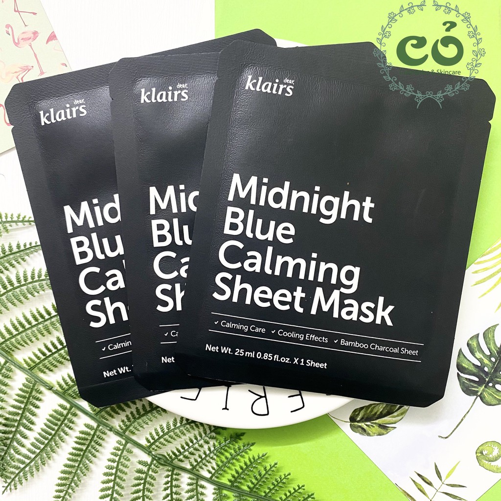 Mặt Nạ Phục Hồi Da Klairs Midnight Blue Calming Sheet Mask 25ml