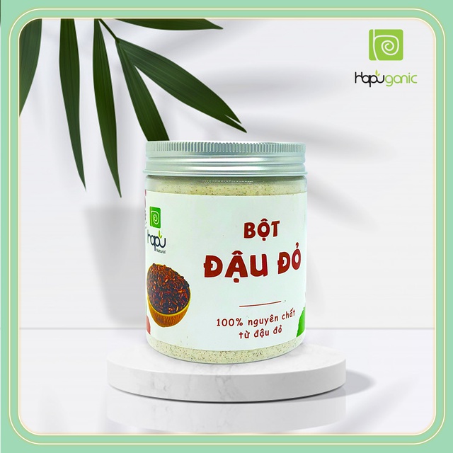 Hũ Bột Đậu Đỏ Nguyên Chất Thiên Nhiên HaPu Organic Mặt Nạ Bột Dưỡng Trắng Da Ngừa Mụn 100G