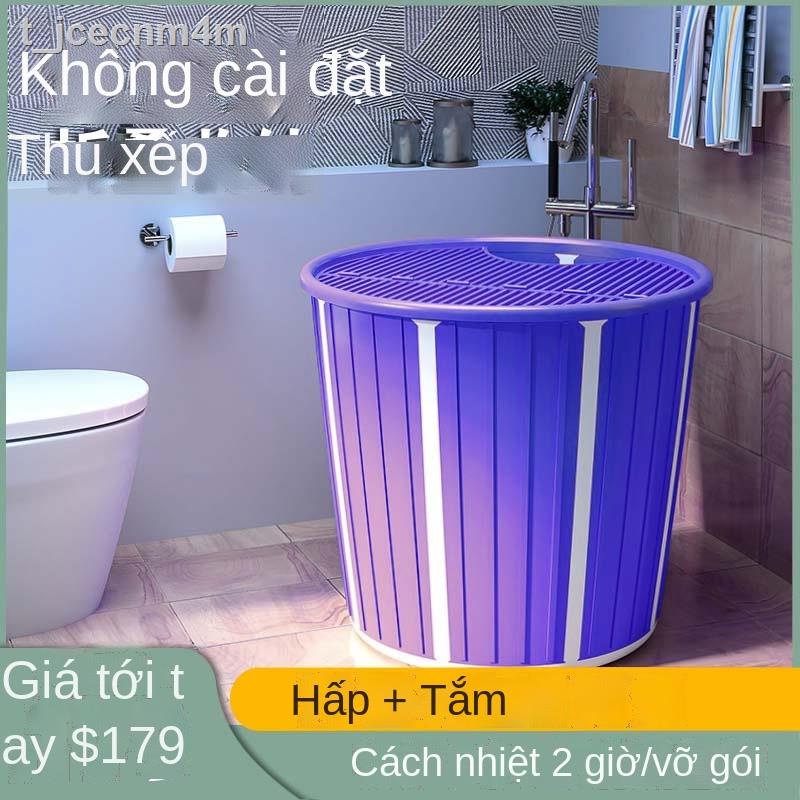 ☽☫✧Thùng tắm cho người lớn, gấp, tắm, tại nhà miễn phí lắp đặt chậu vệ sinh, bồn toàn thân, xông hơi nghệ
