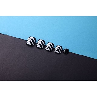 Set 24 móng chân sọc đen(kèm keo)