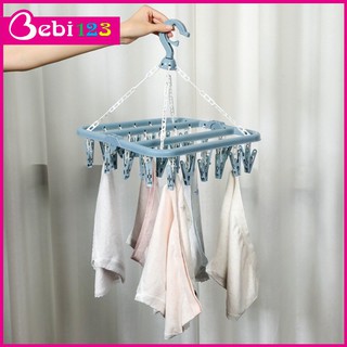 Giá Móc 32 Kẹp Treo Phơi Quần Áo Tiện Lợi Cho Mẹ Và Bé