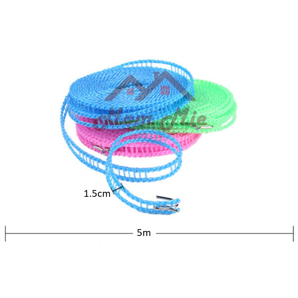 Dây phơi quần áo 5 mét - thông minh, tiết kiệm diện tích - K08600