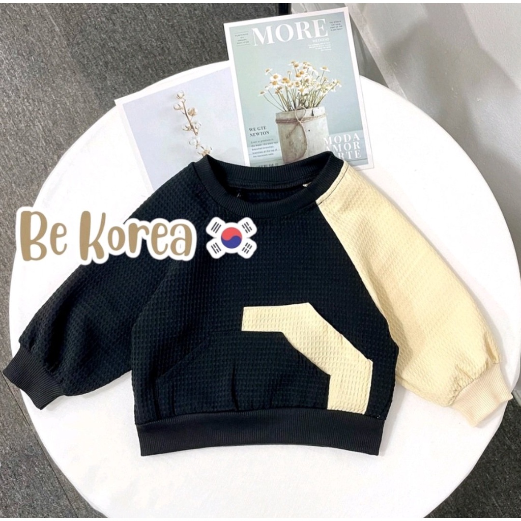 Áo thun dài tay cho bé trai bé gái/ áo thu đông cho bé/ Bomber/ BEKOREA phong cách Hàn Quốc