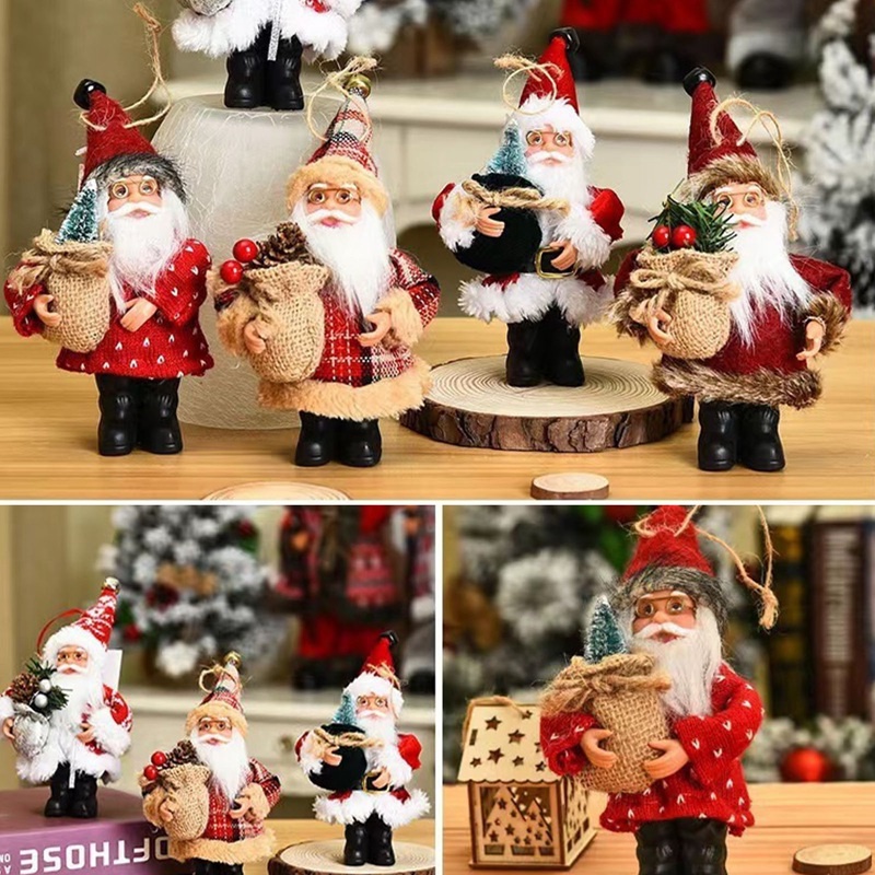 Búp Bê Vải Treo Trang Trí Giáng Sinh Hình Ông Già Noel Hoạt Hình