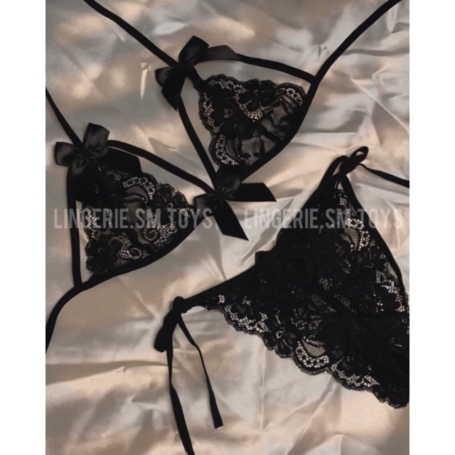 LST9013 - Bralette Ren Mềm Gắn Nơ Gợi Cảm - Áo Một Lớp Ren Phối Cutout Lạ Mắt | BigBuy360 - bigbuy360.vn