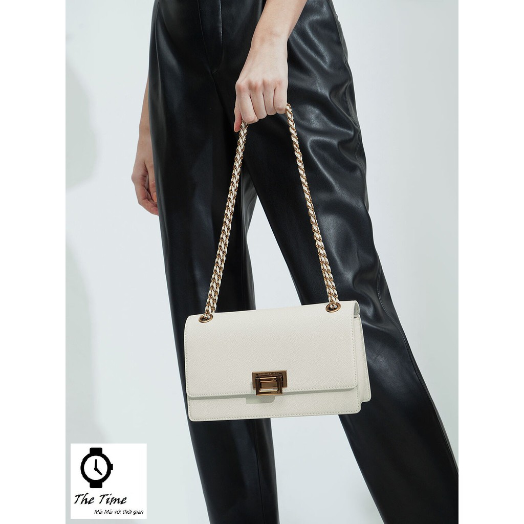 ( Sẵn) Túi Charles and Keith nữ –Charles and Keith Chain Strap Shoulder Bag CK2-20840206 & CK2-20840180-5 size 24x14x8cm