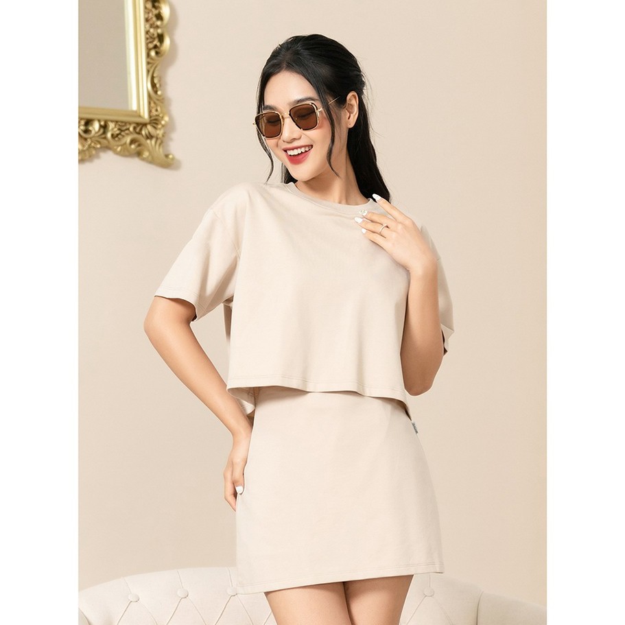 Chân váy chữ A ngắn 92WEAR (4 MÀU) đủ size, cạp cao dáng A thun JAA1551