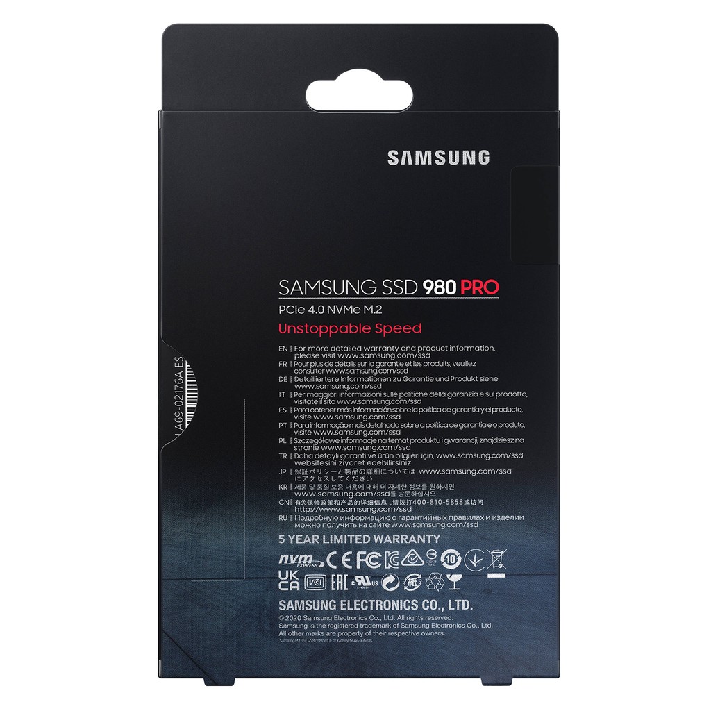 Ổ Cứng SSD Samsung 980 PRO PCIe Gen 4.0 x4 NVMe V-NAND M.2 2280 - Bảo Hành 5 Năm (1 Đổi 1) | WebRaoVat - webraovat.net.vn