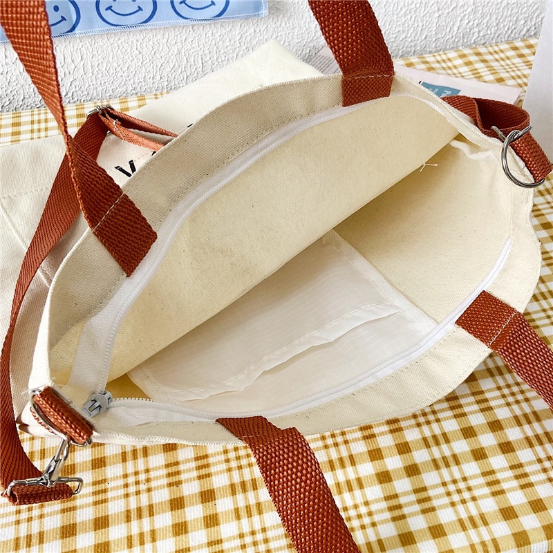 Túi Vải Canvas Mềm Mại Xinh Xắn Thời Trang Cho Nữ
