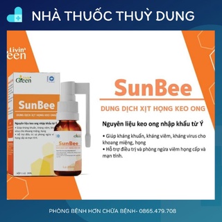 🔥CHÍNH HÃNG|Xịt họng keo ong SunBee giảm ho viêm họng, viêm amidan cấp và mãn tính hiệu quả sau vài lần xịt