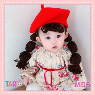 Mũ len bím tóc bé gái đáng yêu