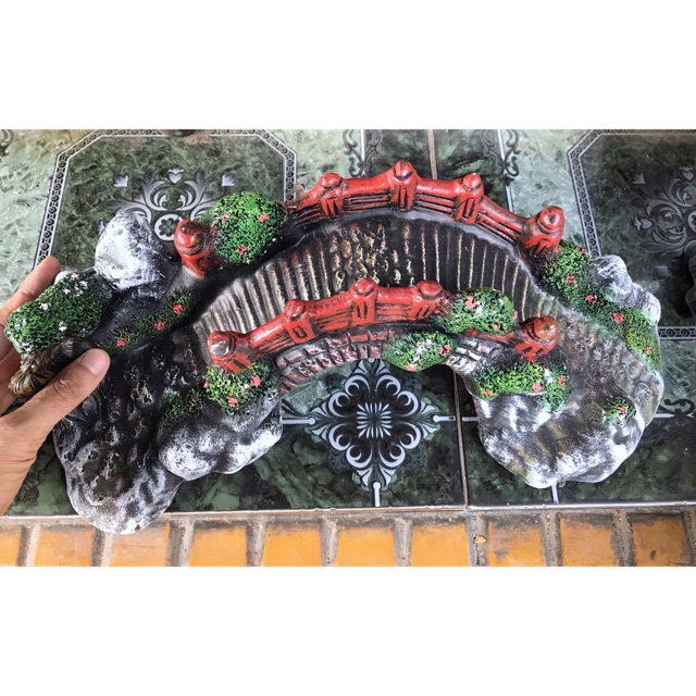 CẦU TRANG TRÍ HỒ CÁ NON BỘ DÀI 30x14x13CM