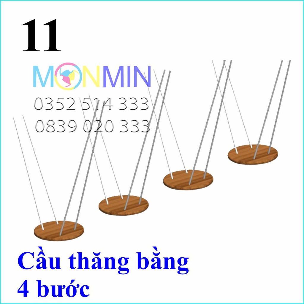 Phụ kiện Cầu 4 bước - Xà đu đa năng Satech - Chưa bao gồm khung vận động cho bé