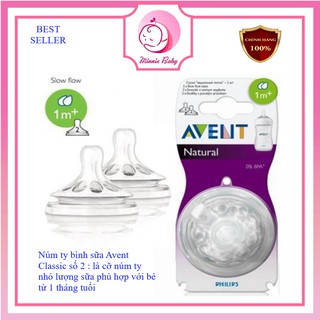 NÚM VÚ PHILIPS AVENT NATURAL [  NÚM MÔ PHỎNG TI MẸ] HÀNG NHẬP KHẨU