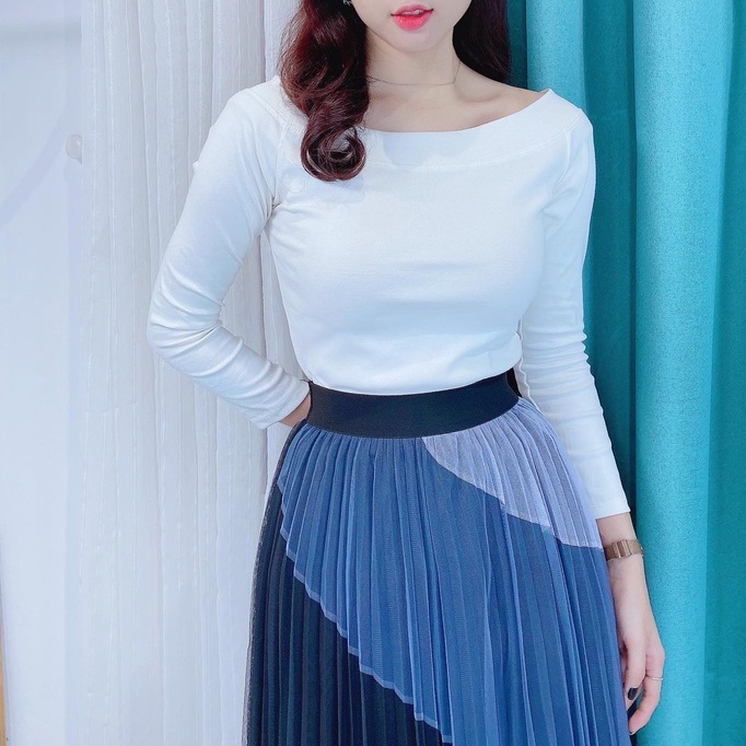 Áo thun body trễ vai cổ thuyền CHUU A6976