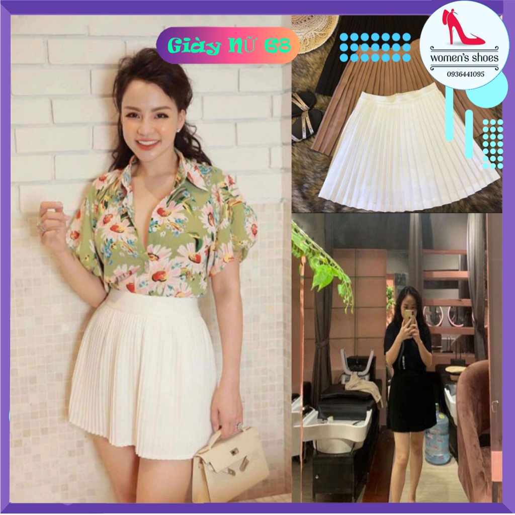 Chân Váy dập ly nhỏ Kèm Anh Thật Cao Cấp { kho Sỉ }
