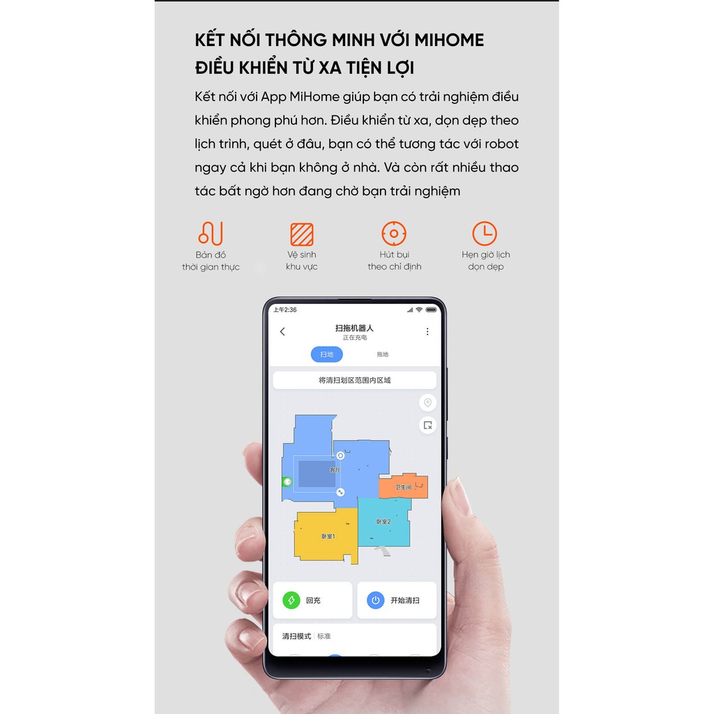 Robot hút bụi kèm lau nhà thông minh Xiaomi Vacuum MOP P STYJ02YM