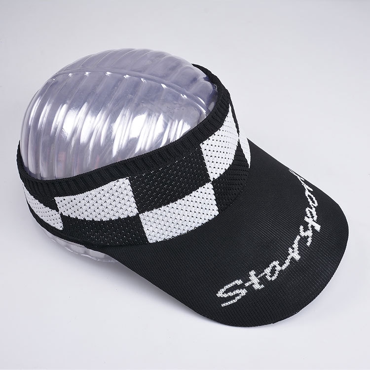 Summer New Arrival Summer Fashion Plaid Sun Protection Half Caps For Women