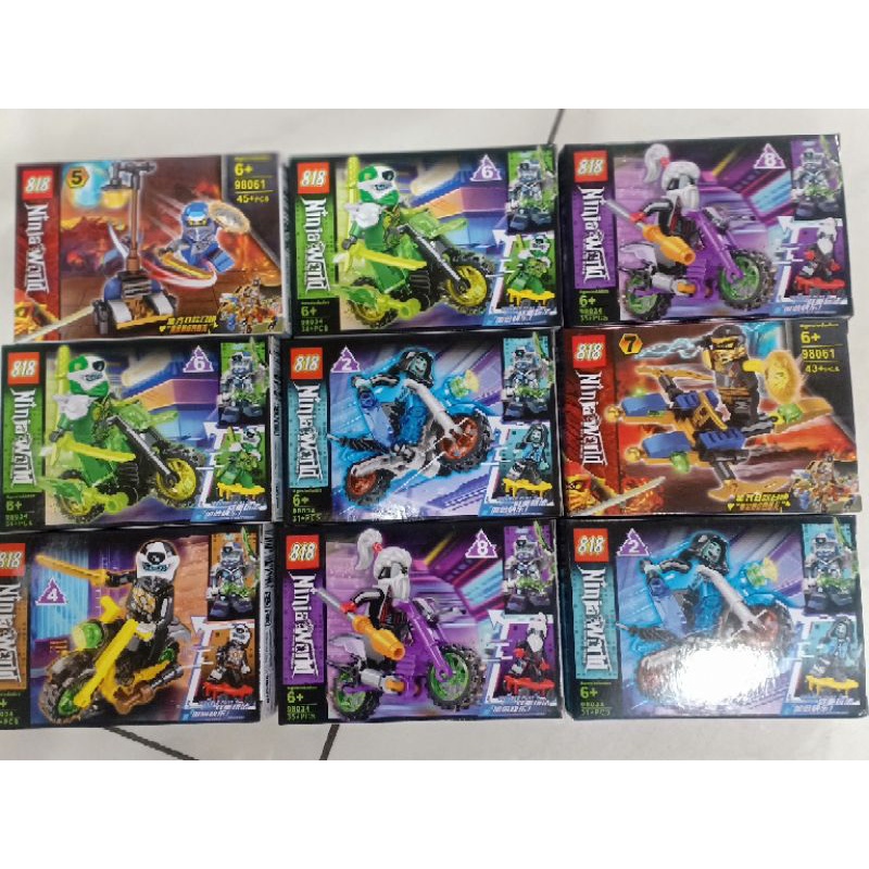 Lego ninja xếp hình -bộ lego ninja world lắp ráp xe máy