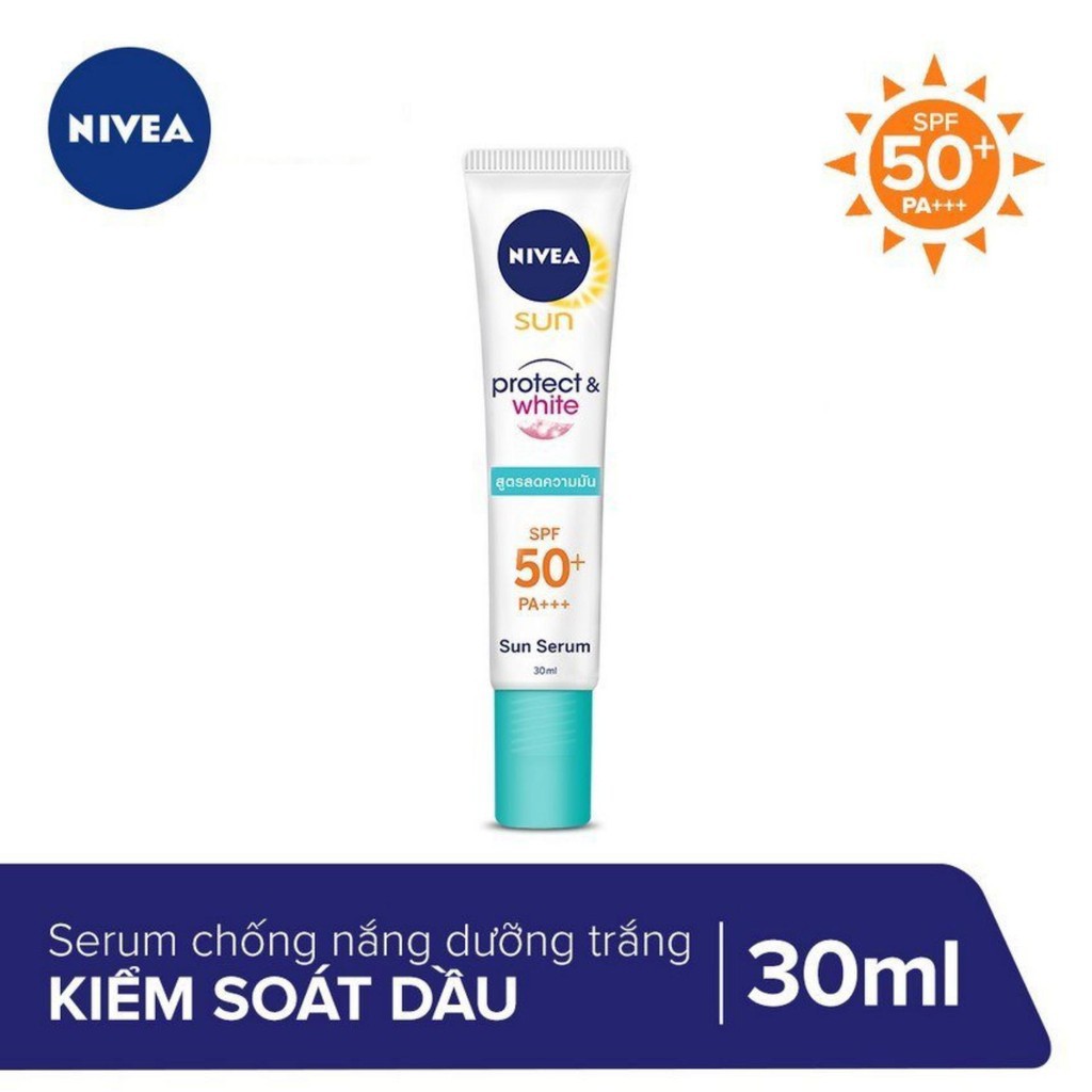 Tinh chất Serum chống nắng dưỡng trắng và kiểm soát dầu nhờn SPF50+ PA+++ 30ml, dạng serum dễ dàng thấm nhanh và sâu