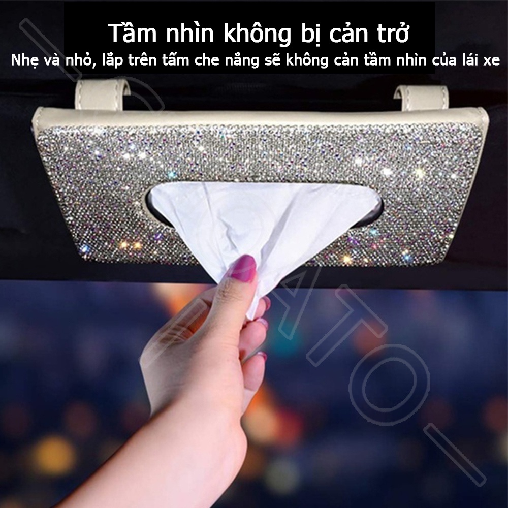 GTIOATO Kim Cương Tấm Che Nắng Ô Tô Hộp Đựng Khăn Giấy Ô Tô HộP ĐựNg GiấY TrêN Xe Ô Tô HộP ĐựNg GiấY ĂN TrêN Ô Tô HộP ĐựNg Đồ TrêN Ô Tô Phụ Kiện Xe Hơi