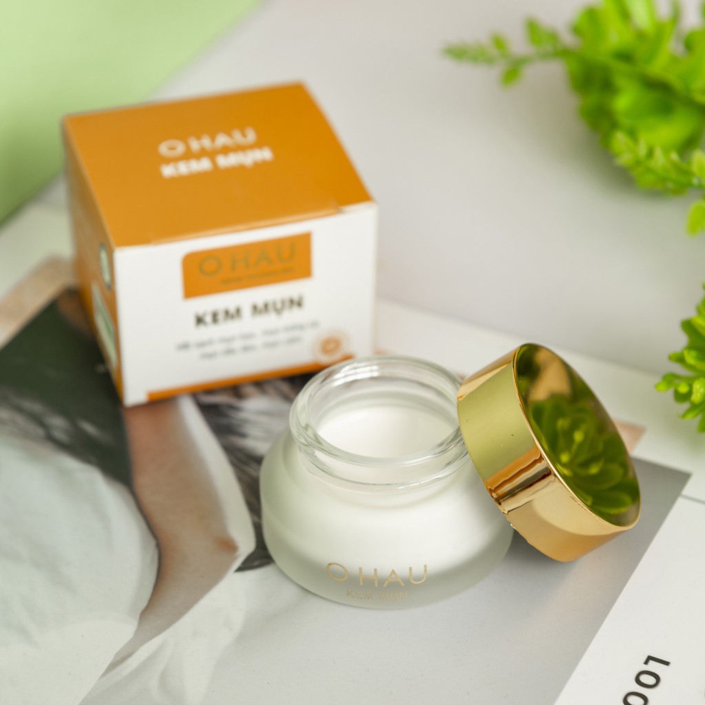 Kem giảm mụn giảm thâm OHAU, chiết xuất thiên nhiên, an toàn, hiệu quả - Hàng Chính Hãng - Hũ 15Gr ♥️ KMUNOHAU