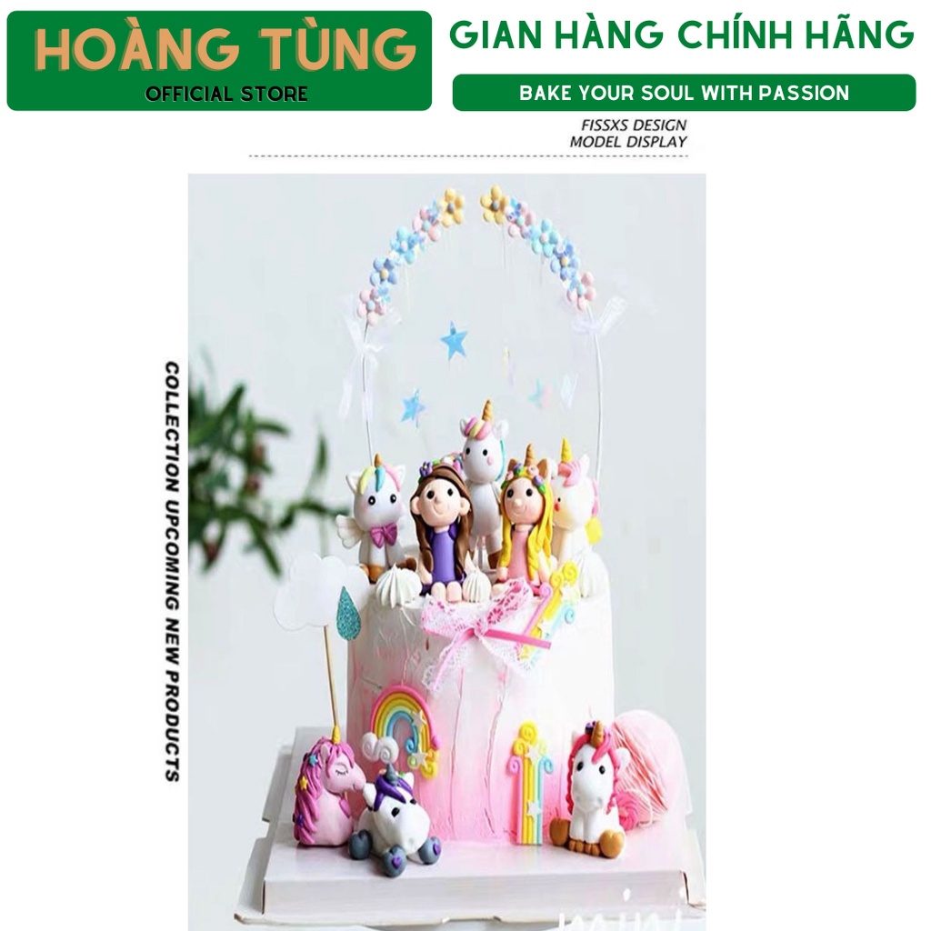 Set 2 cầu vồng trang trí bánh kem