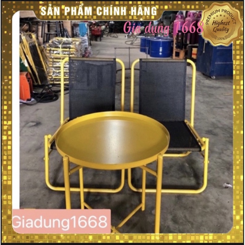 Set bàn trà chanh ghế lò xo cho quán cafe trà sữa gia đình