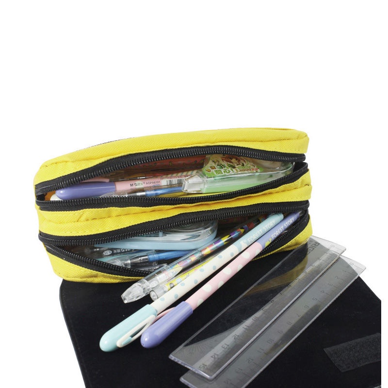 Bóp Viết Vải Canvas Khóa Kéo Sức Chứa Lớn Phong Cách Bts Hàn Quốc Cho Nữ Sinh Juni