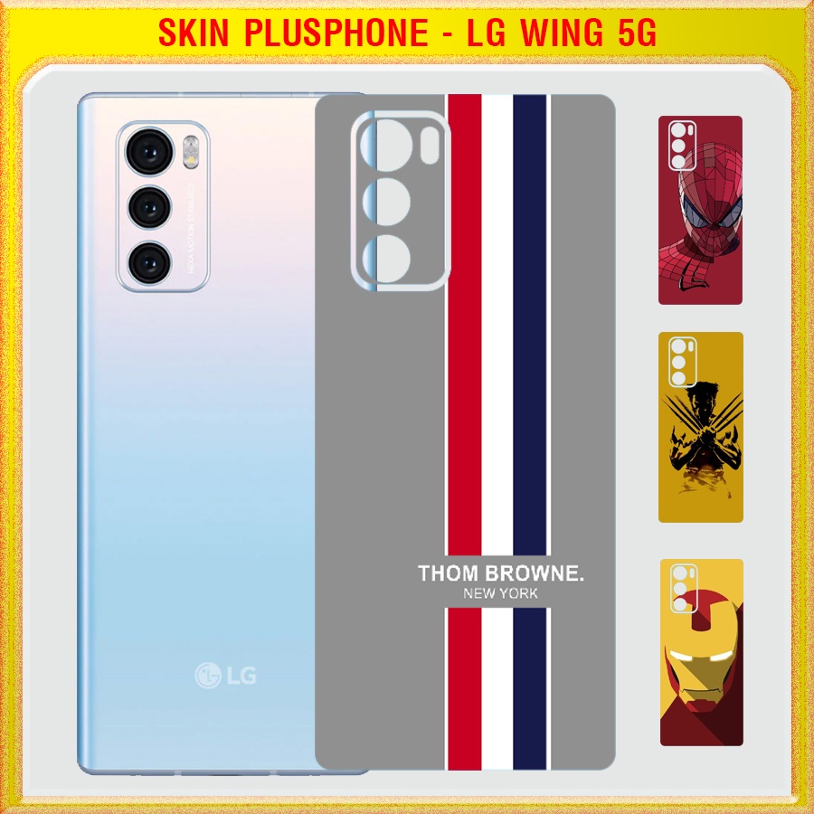 Dán Skin cho điện thoại LG Wing 5G mẫu Thom Browne, người nhện, iron man