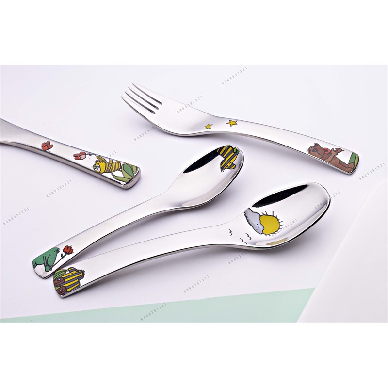 BỘ 4 MÓN DAO MUỖNG NĨA TRẺ EM WMF - HOẠ TIẾT KID JANOSCH