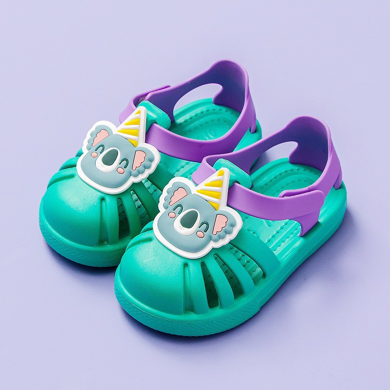 Giày tập đi Mario sandal mũi RỌ nhựa dẻo siêu mềm hình động vật dễ thương cho bé-4KIDS