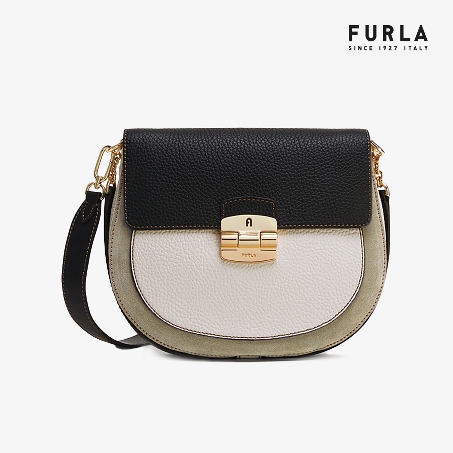 Túi Nữ FURLA Club 2 S Crossbody Vitello St Daino New Suede Vitello Sorrento Colorblock