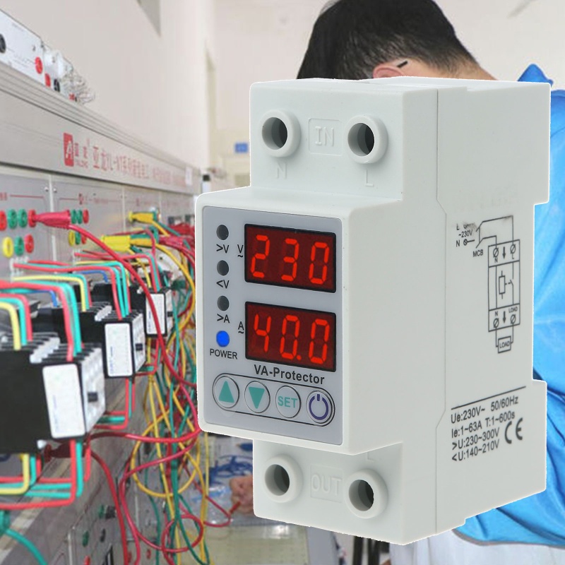 Thiết Bị Bảo Vệ Dòng Điện Màn Hình LED Đơn / Đôi Có Thể Điều Chỉnh