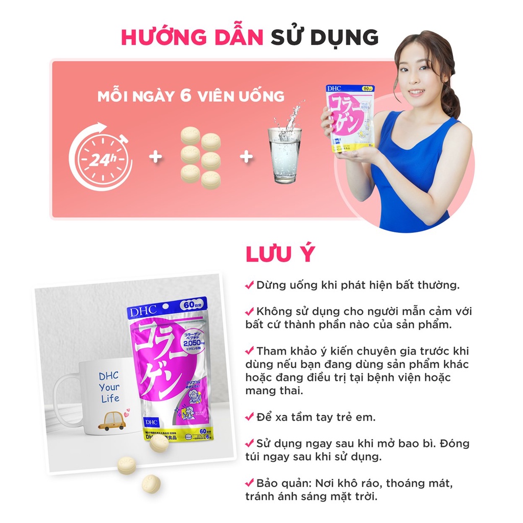 Viên uống làm đẹp da DHC Collagen Nhật Bản (180v/gói hoặc 540v/gói)