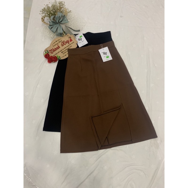 Chân váy chữ A dài ulzzang - Chân váy a xẻ cạnh - Chất tuyết mưa - Form chuẩn đẹp | BigBuy360 - bigbuy360.vn