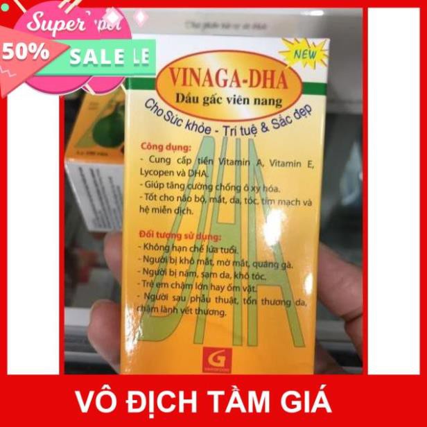 [bán chạy] Dầu gấc Vinaga-DHA viên uống sáng mắt