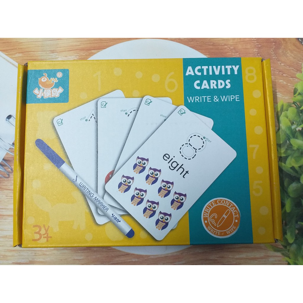 Thẻ tập viết chữ và số - Viết xóa thông minh - Clean Wipe Book