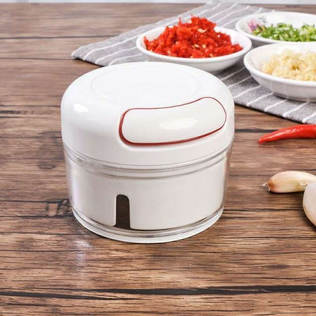 Máy xay tỏi ớt mini cầm tay, Dụng cụ xay tỏi ớt Kéo Dâydành cho gia đình, Tiện Lợi,Nhỏ Gọn,Bền Đẹp