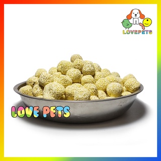 Sứ bi tròn vàng - 100g, sứ lọc bể cá