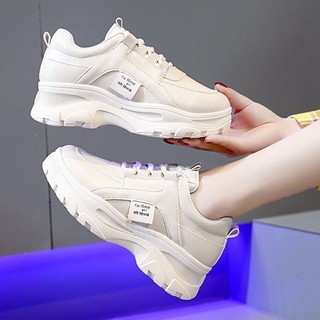 Fashionable high rise women's sneakers with thick soles