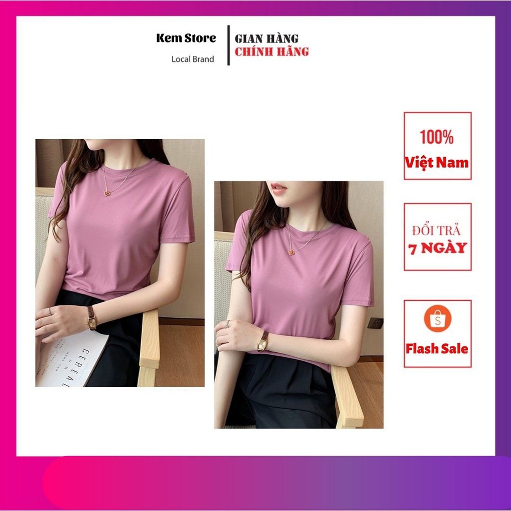 Áo Phông Cộc Tay Nữ 🍁 Áo Phông Màu Sắc Cơ Bản🎀