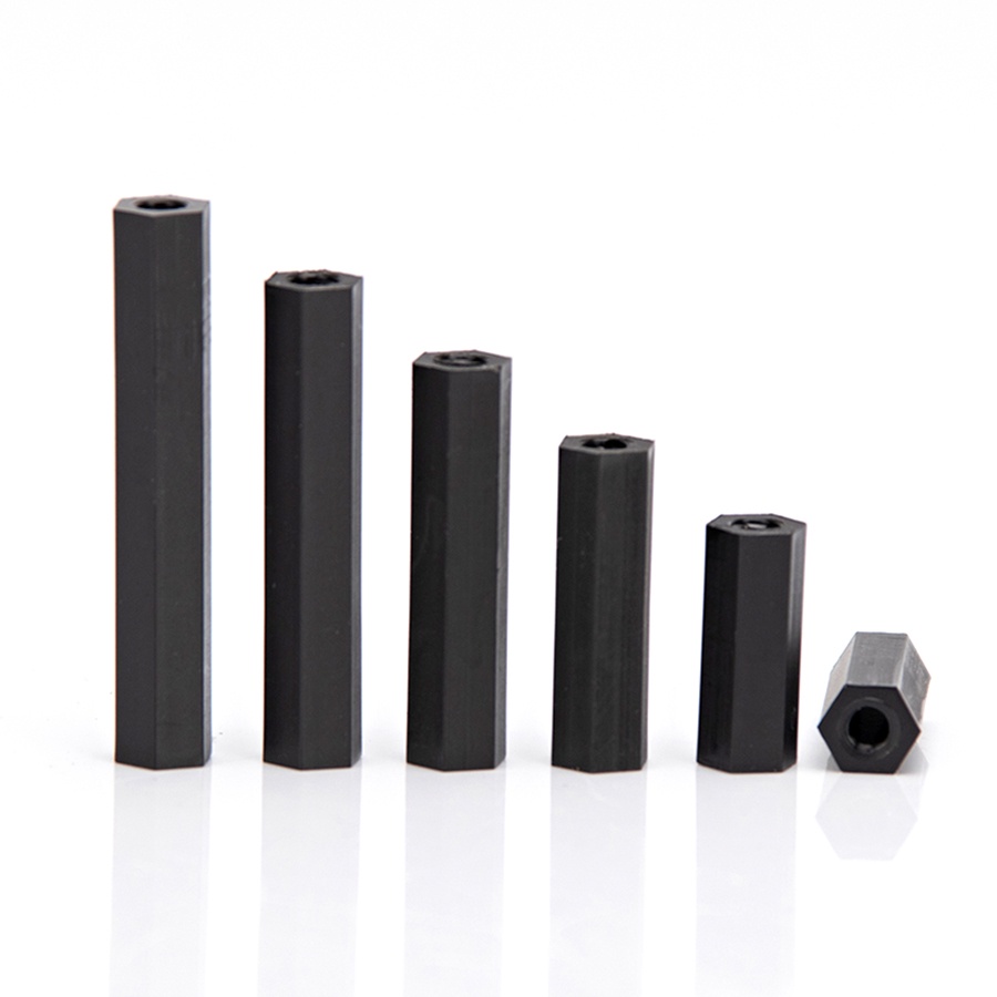 Đai Ốc Lục Giác Bằng Nhựa nylon Màu Đen m2 m2.5 Cho Nữ