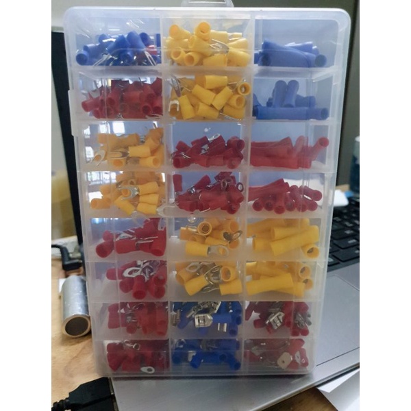 Bộ đầu cos nối dây điện 18 size 500 cái