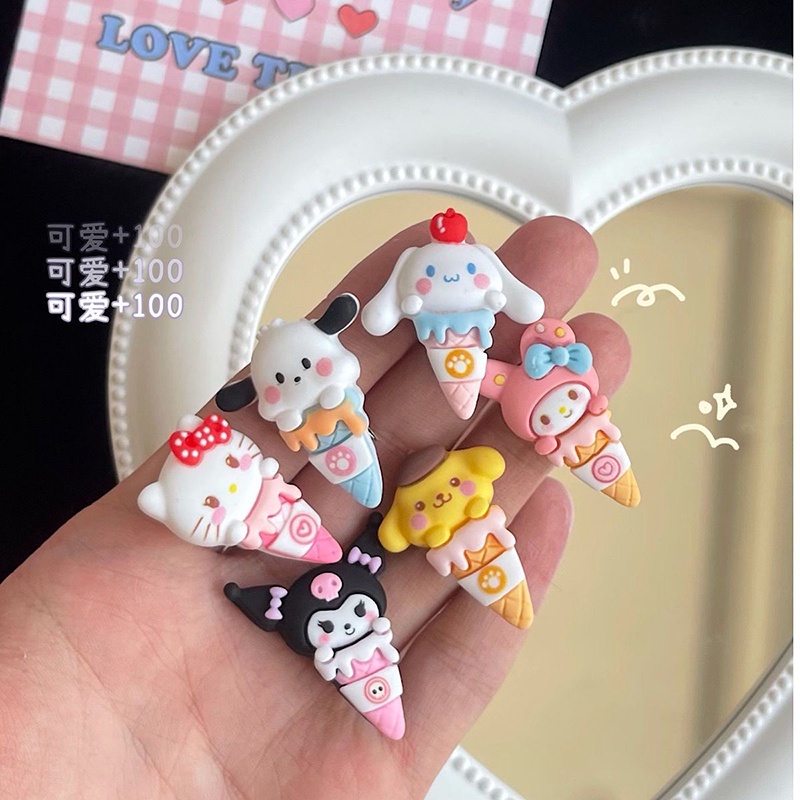 ✨✨Kẹp Tóc Sanrio  Hình Kem Ốc Quế Mini Dễ Thương Cho Bé Gái