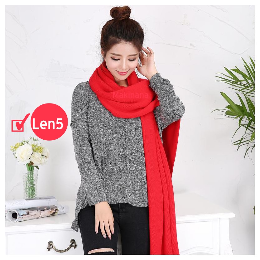 New thời trang Hàn Quốc phiên bản Khăn len XỊN khăn mùa đông khăn choàng dài 2019