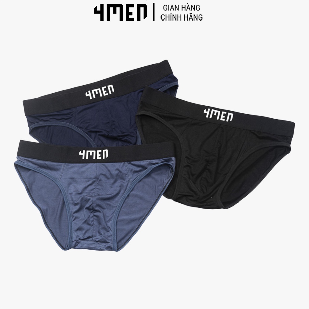 Quần Lót Nam Tam Giác 4MEN QL057 trơn, vải cotton mềm mịn, co giãn, thấm mồ hôi, thoáng mát, ôm vừa vặn