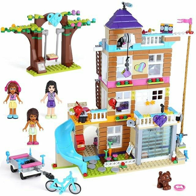 Lắp ráp kiểu lego friends -  ngôi nhà tình bạn